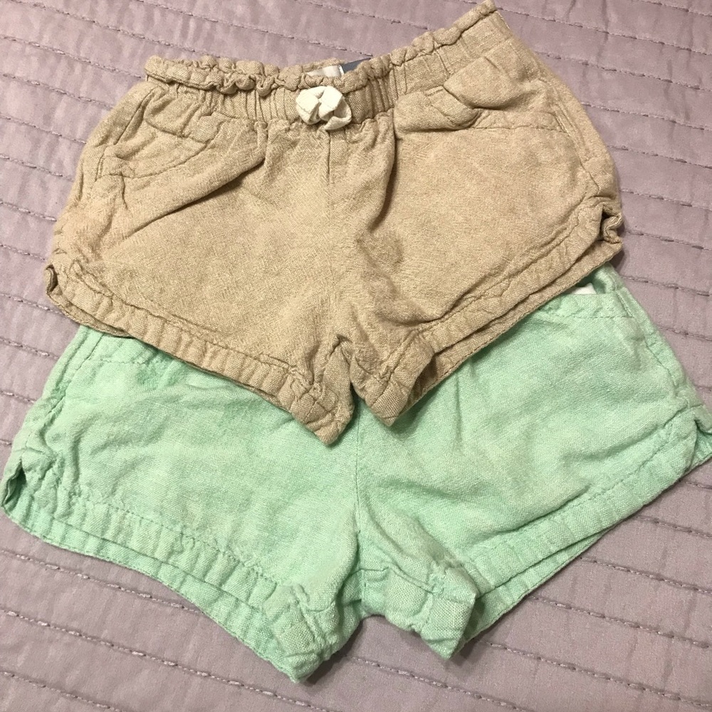 2 Pairs of Linen Shorts